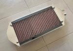 Intercooler style air intake filter
