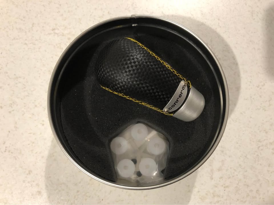 NEW Conrero carbon fibre gear knob boot leather set made in Italy