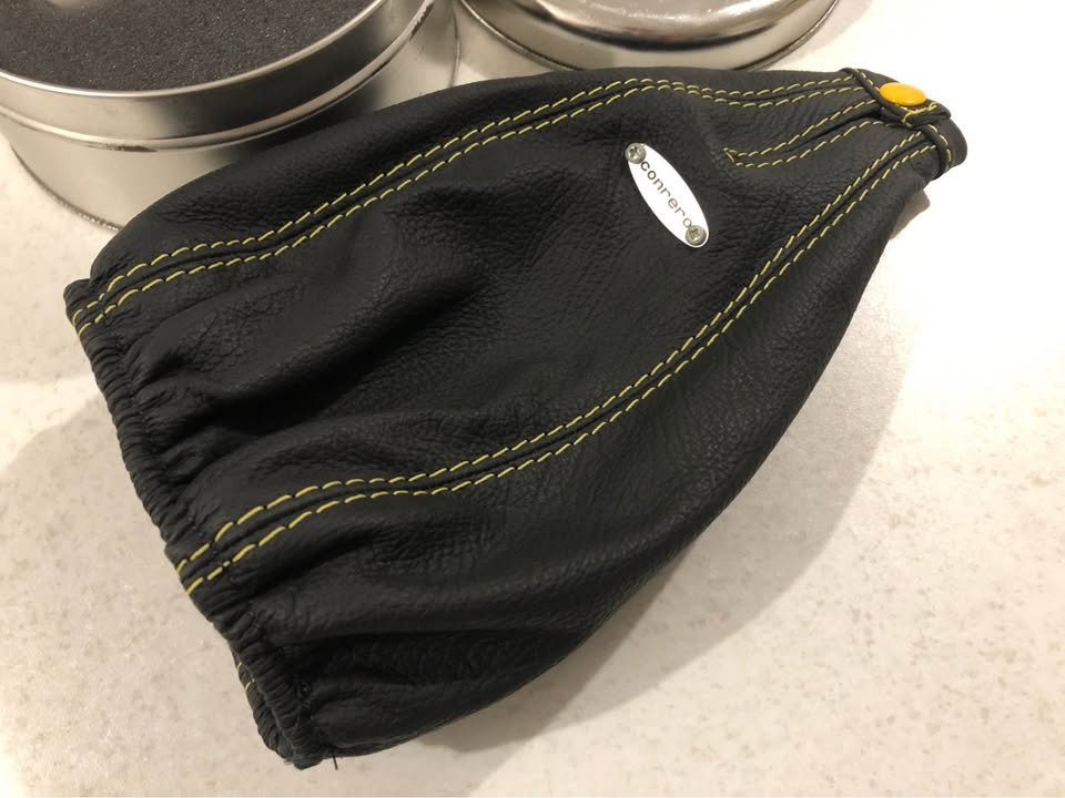 NEW Conrero carbon fibre gear knob boot leather set made in Italy